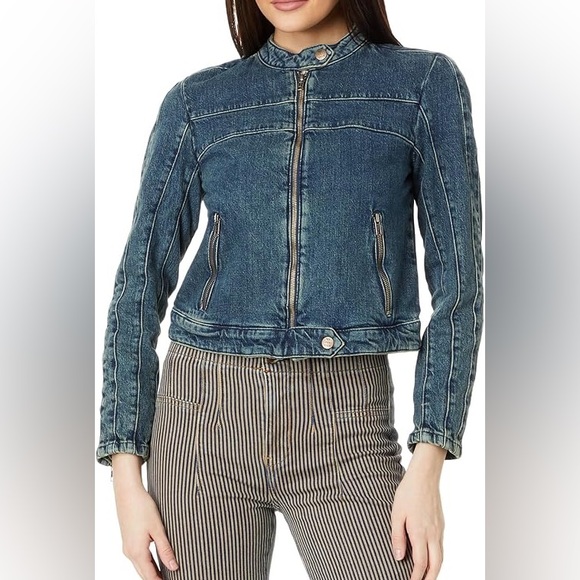 We The Free Fast Lane Denim Moto - Picture 4 of 15